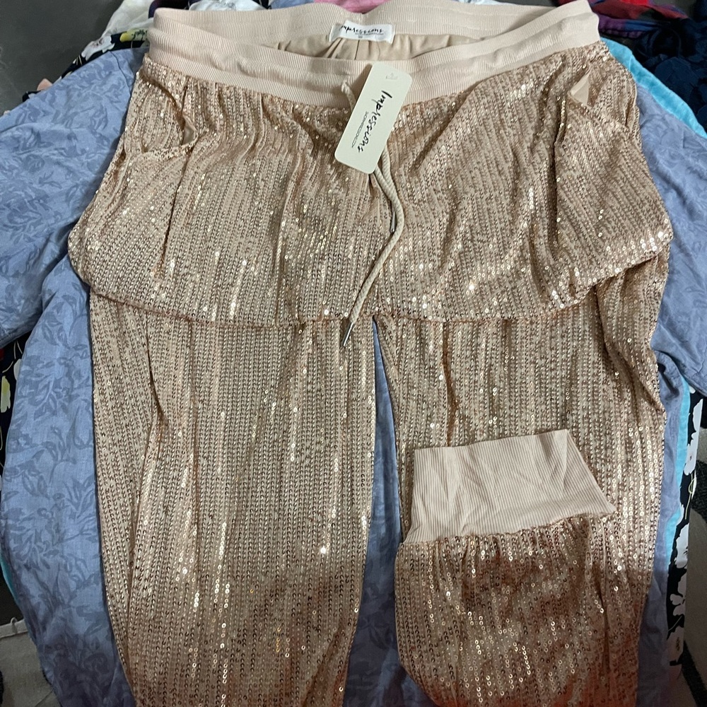 Sequin joggers